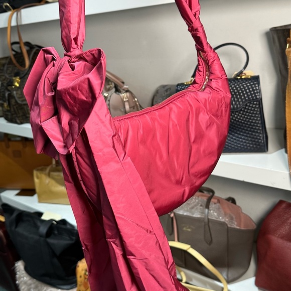 Valentino Raspberry Bow Bag - Picture 1 of 1
